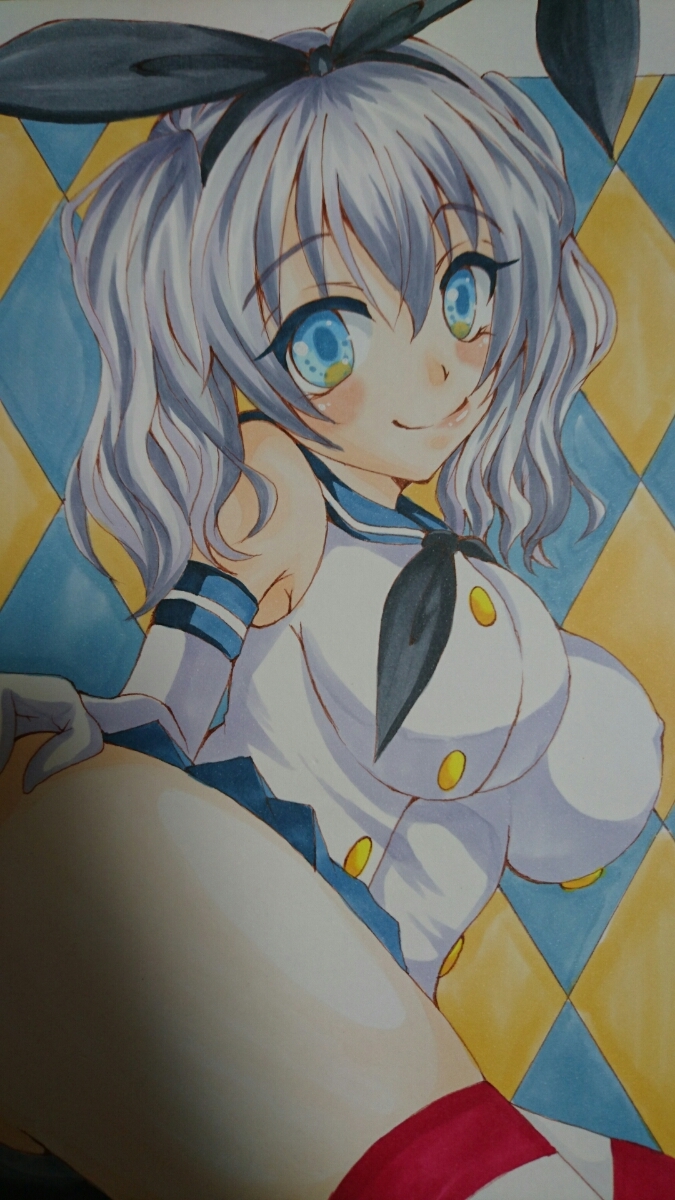 同人手描きイラスト 艦これ 鹿島 島風バージョン 瑠璃子 手描きイラスト 売買されたオークション情報 Yahooの商品情報をアーカイブ公開 オークファン Aucfan Com