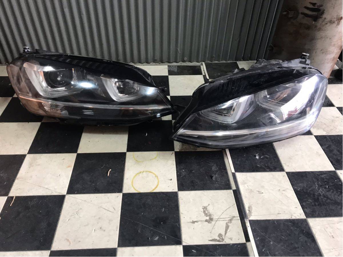 VW/ワーゲン ゴルフ7/ゴルフⅦ 5G/AU 純正 左右ヘッドライト HID 左