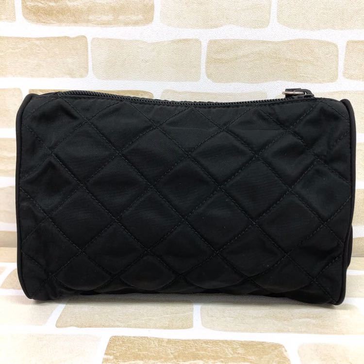 1円 超美品 PRADA プラダ テスート ナイロン レザー キルティング 