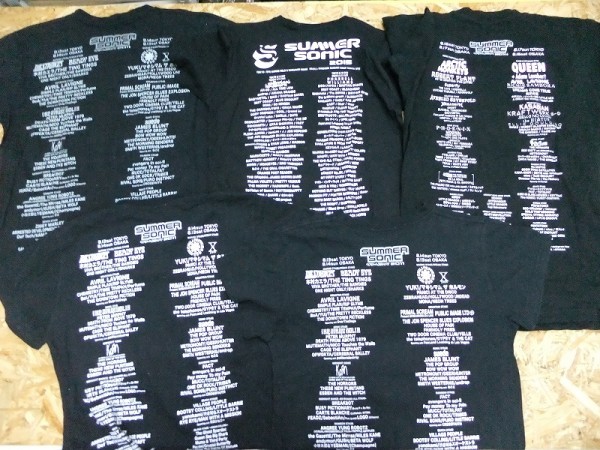 Summer Sonic サマーソニック メンズ サマソニ フェス バンドtシャツ サイズs M 邦楽 洋楽 ミュージックtシャツ 5枚セット まとめ 黒 Tシャツ 売買されたオークション情報 Yahooの商品情報をアーカイブ公開 オークファン Aucfan Com