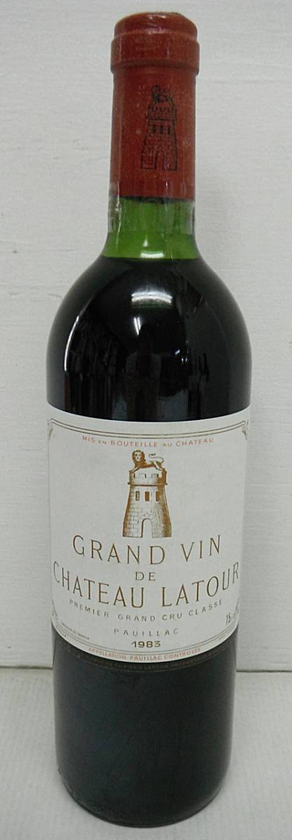 ★未開栓 GRAND VIN DE CHATEAU LATOUR シャトー・ラトゥール 1983年 750ml 14%　赤ワイン[6-619-1]