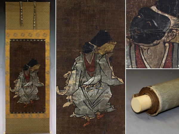 新作登場，本物保証 肉筆 伝 俵屋宗達 三番叟 紙本 安田靫彦識箱 二重箱 太巻 掛軸 x04002(人物、菩薩)｜売買されたオークション情報、yahooの商品情報をアーカイブ公開 - オークファン 人物、菩薩