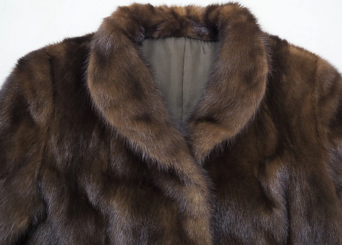 ⁄ 高級毛皮 ベーシック ブラックミンク MINK SAGA 金 お値打ち品