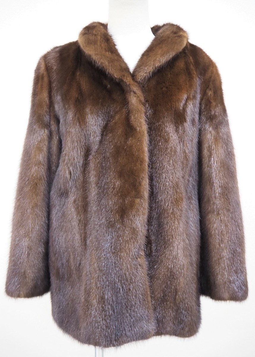 ⁄ 高級毛皮 ベーシック ブラックミンク MINK SAGA 金 お値打ち品