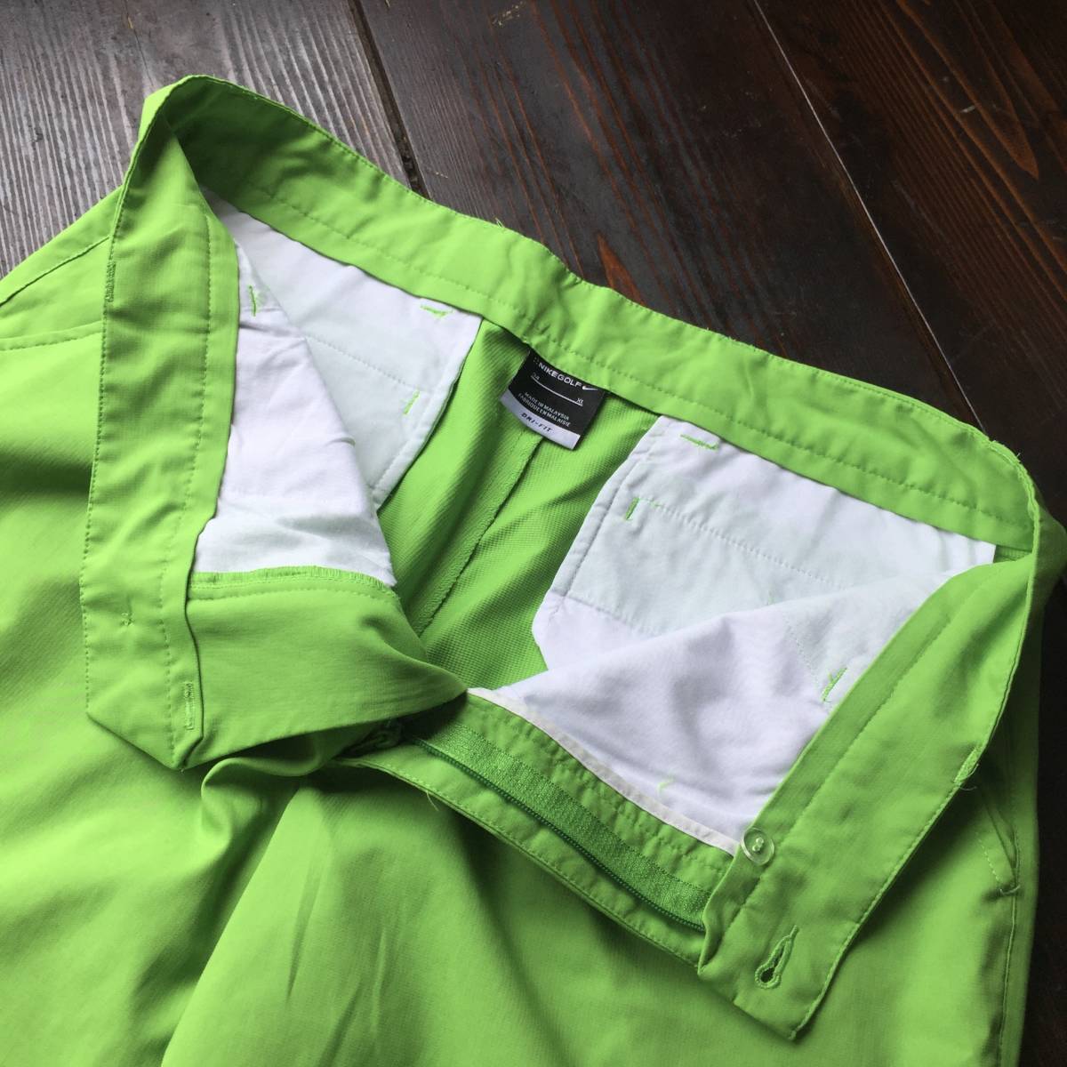 大きいサイズ◆NIKE GOLF ナイキ ゴルフ DRI-FIT ロゴ刺繍 ドライ ストレッチ パンツ ボトムス サイズ XL (W34) /緑 グリーン