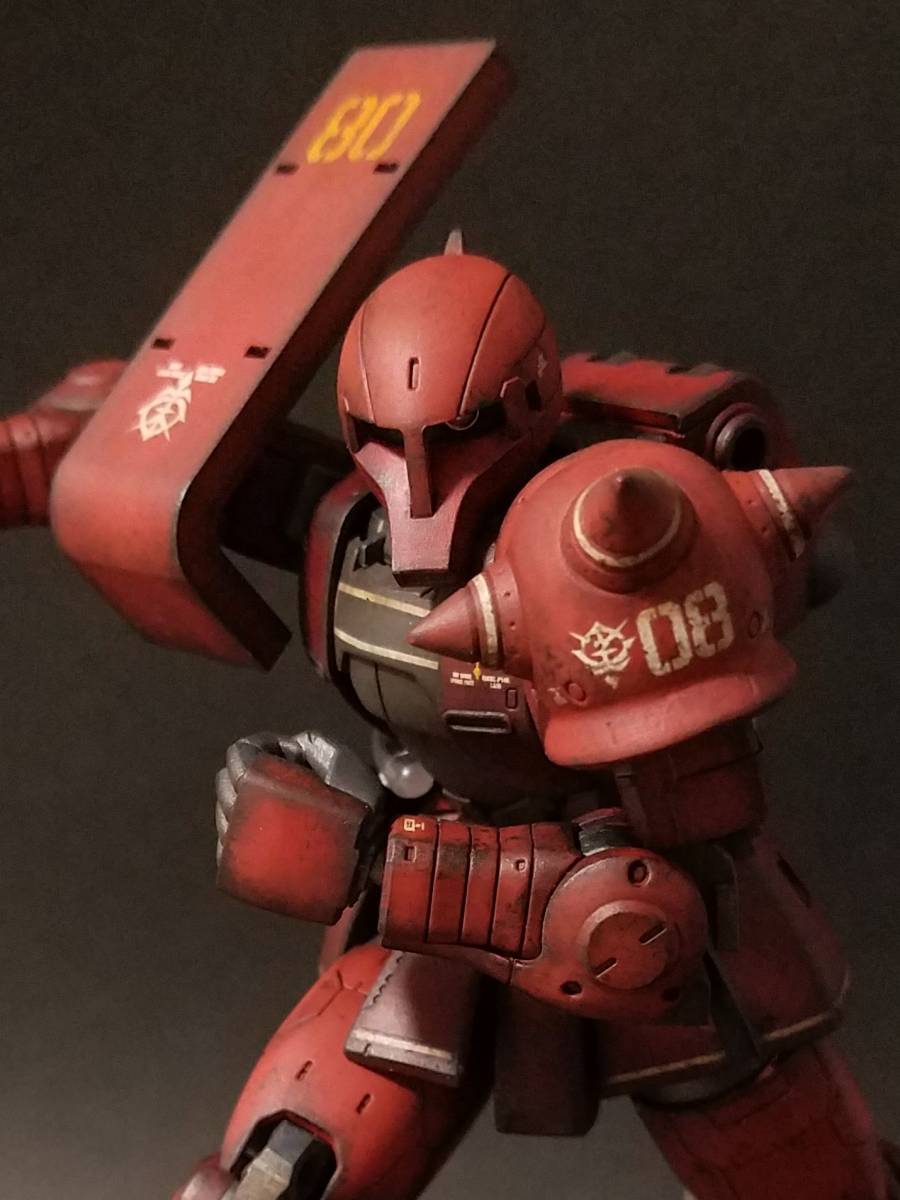 HGUC1/144スケール　MS-05S 　シャア専用ザクI　ウェザリング　改修完成品_1