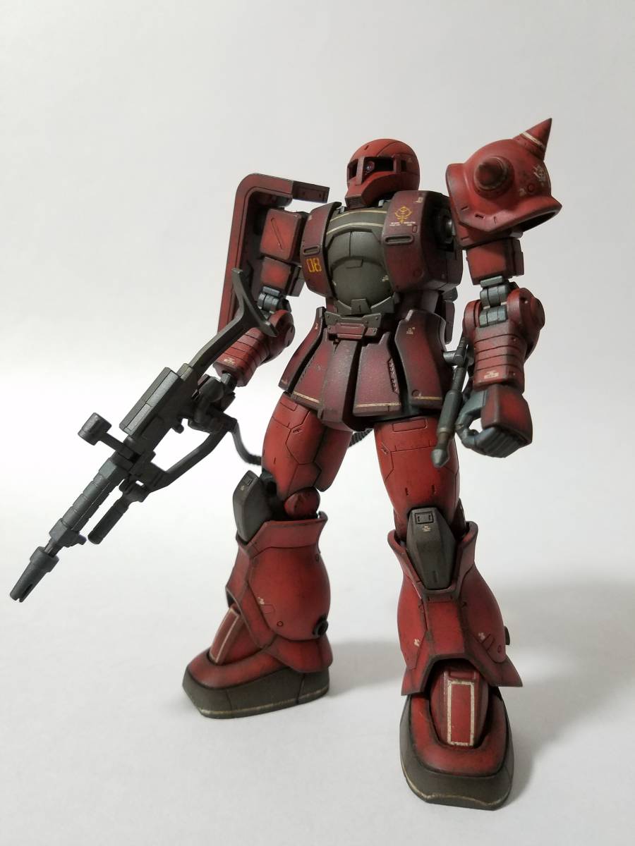HGUC1/144スケール　MS-05S 　シャア専用ザクI　ウェザリング　改修完成品_2