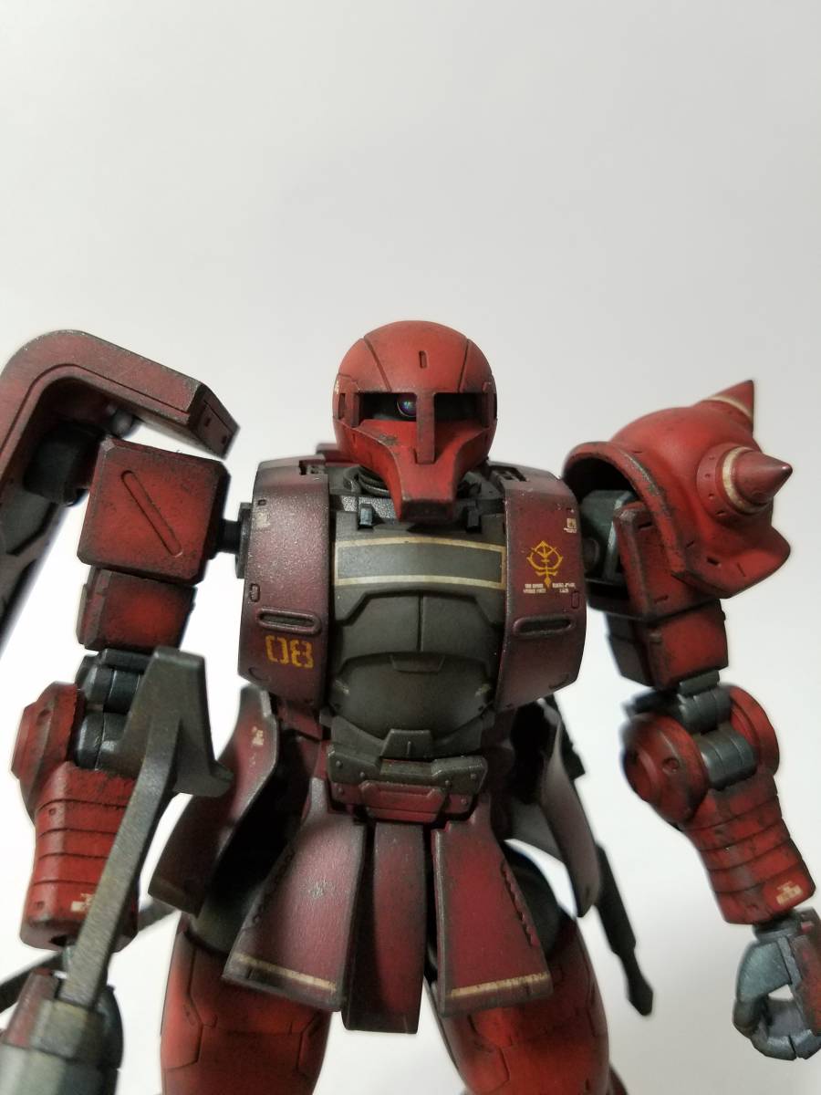 HGUC1/144スケール　MS-05S 　シャア専用ザクI　ウェザリング　改修完成品_4