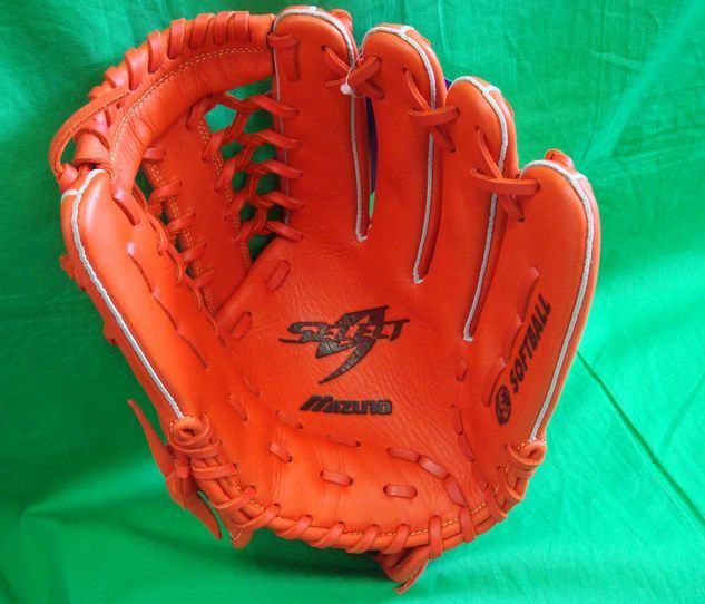 40％引 ミズノ 大人用 ソフト用グラブ オレンジ サイズ11 右投 1AJGS16630 セレクトナイン