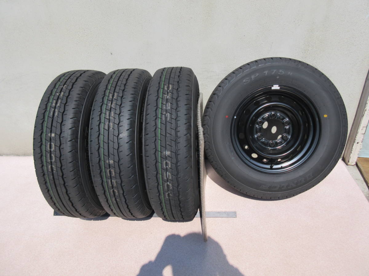 ハイエース純正、新車外し、鉄ホイル （ A品 ）＋中古タイヤ、195