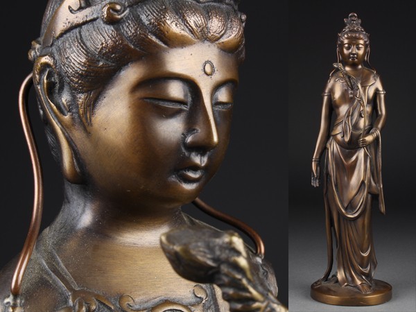 中国古玩 仏教美術 古銅造 鍍金 唐物 仏像 初 極上品 時代物 豆仏 仏塔