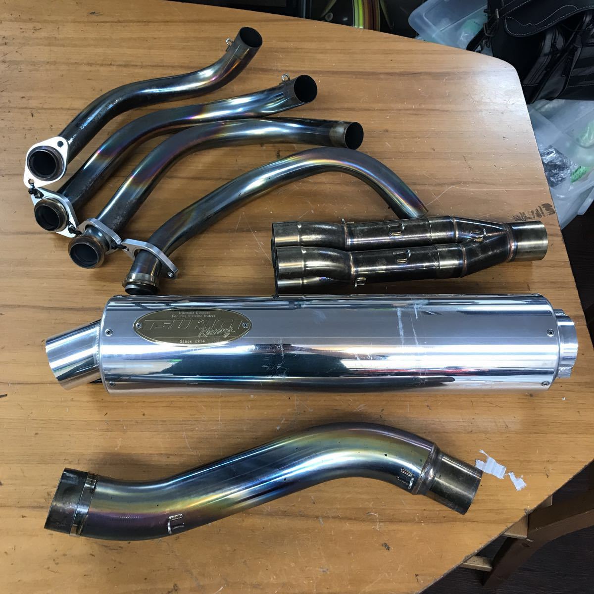 KAWASAKI ZX-9R 用 月木レーシング フルエキ マフラー 車体番号 ZX900E-029～ 初年度13年11月 をお乗りのお客様から頂き