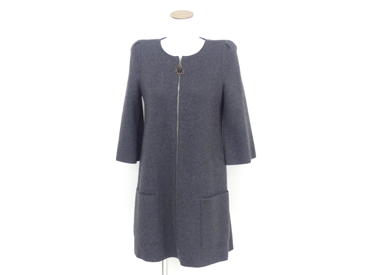 FOXEY BOUTIQUE ワンピース 0 サマーウール 白 FOXEY ミラネーゼ FOXEY BOUTIQUE ワンピース 0 サマーウール 白 FOXEY ミラネーゼ