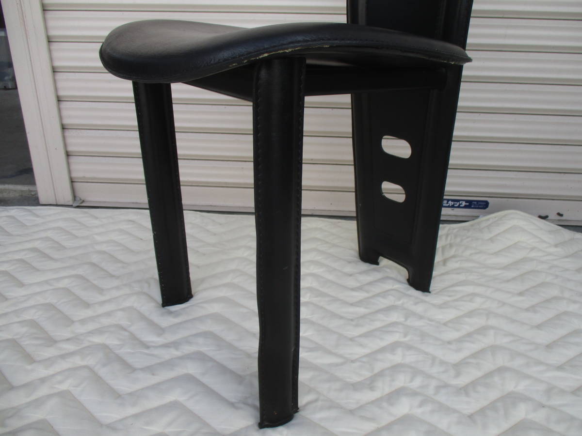 3204【大塚家具】ダイニングチェア2脚セット◇ブラック◇ハイバック 