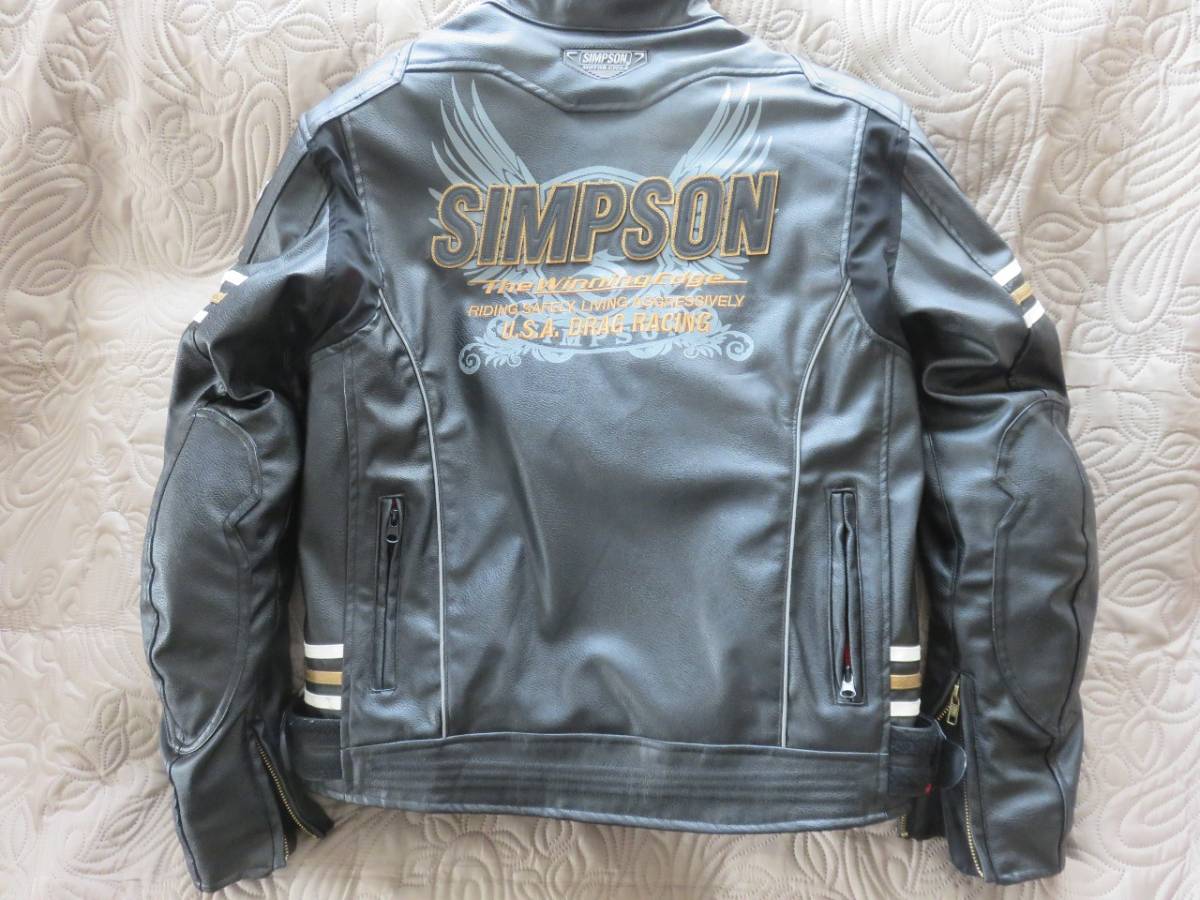 購入最安価格 シンプソン(SIMPSON) PUジャケット BLACK/GOLD L 【公式 