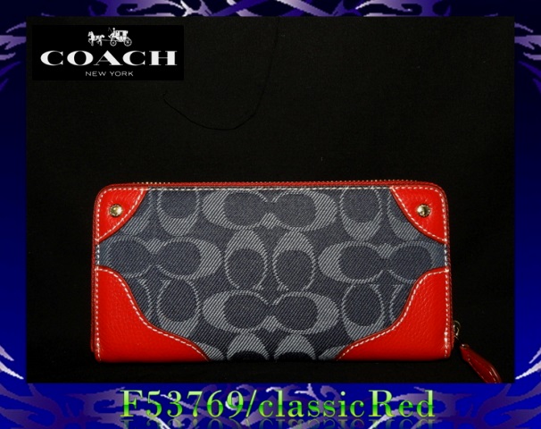 コーチ /COACH/F53769 シグネチャー デニムレザーアコーディオン