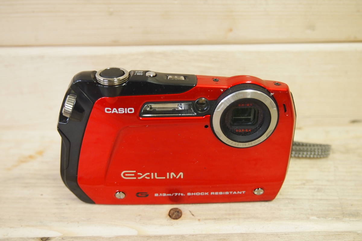 ◇CASIO カシオ EXILIM EX-G1 デジタルカメラ 防水 防塵 レッド 充電器