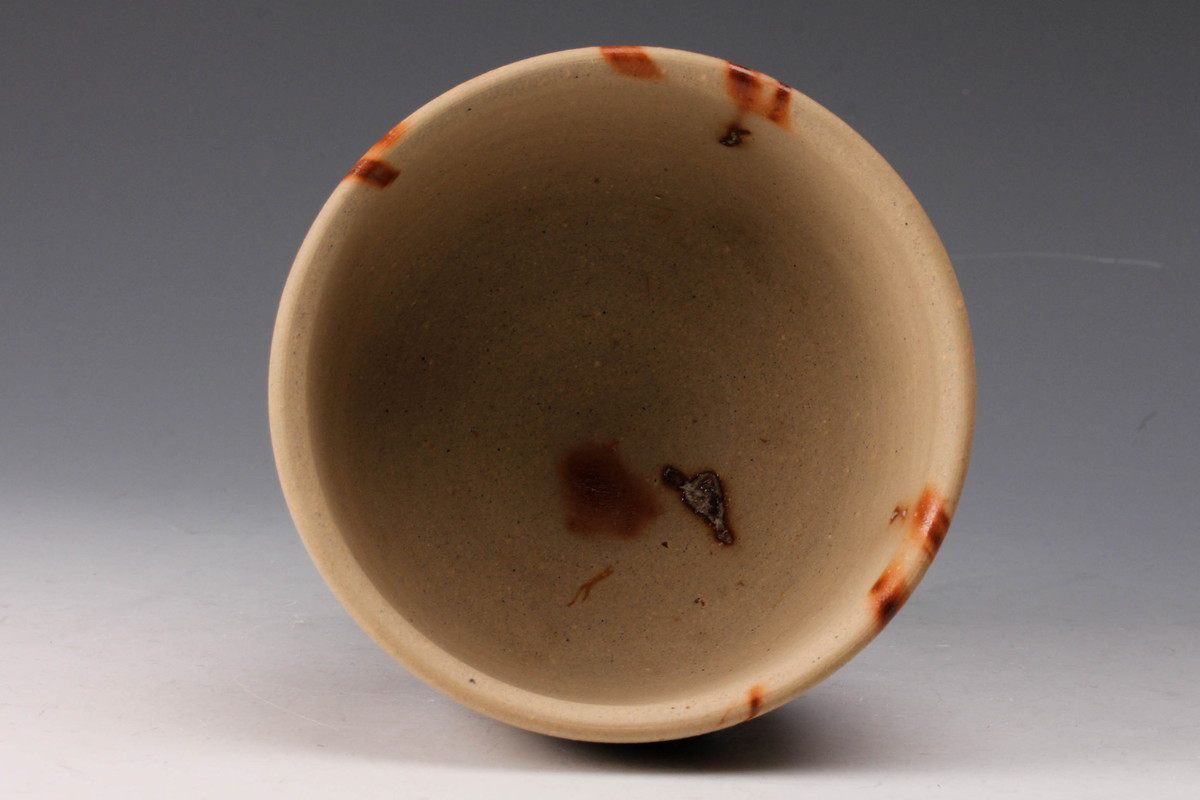 【佳香】矢部篤郎 備前茶碗 共箱 共布 栞 茶道具 本物保証