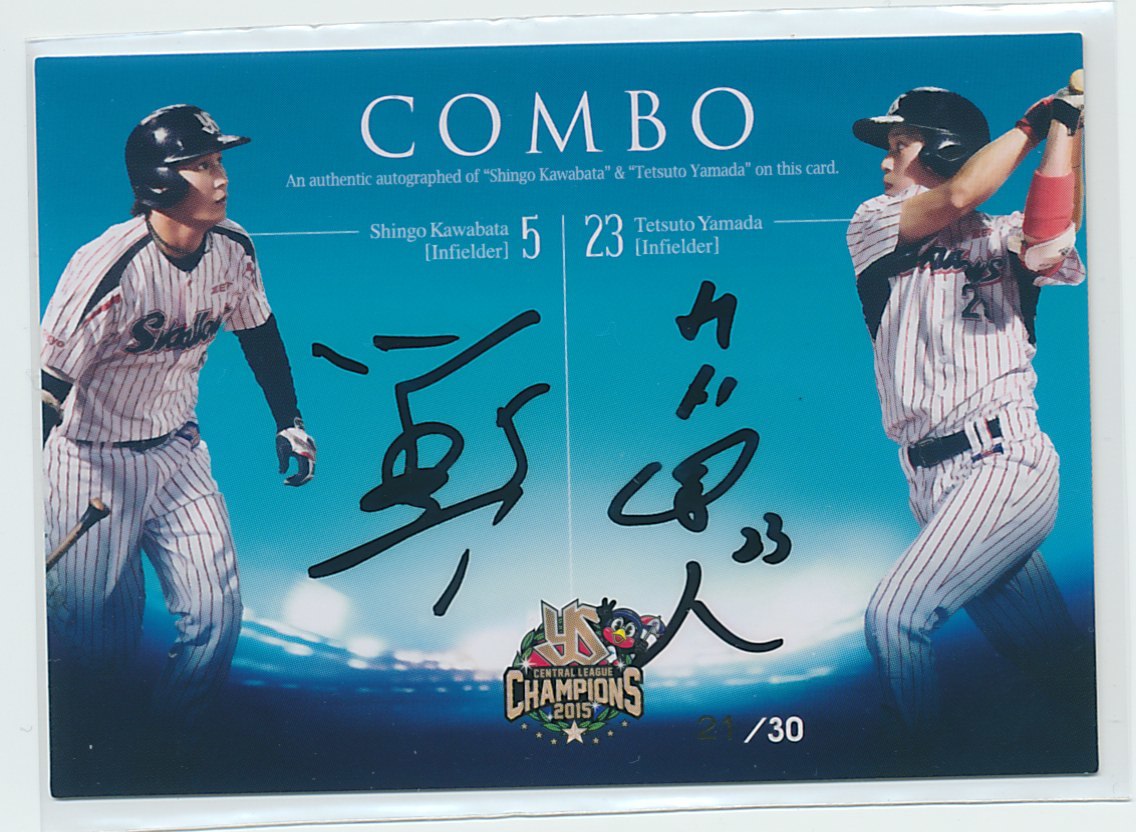 山田哲人　マスターピース　サインカード　10枚限定　2016 山田哲人 マスターピース サインカード 10枚限定 2016 BRIGHT