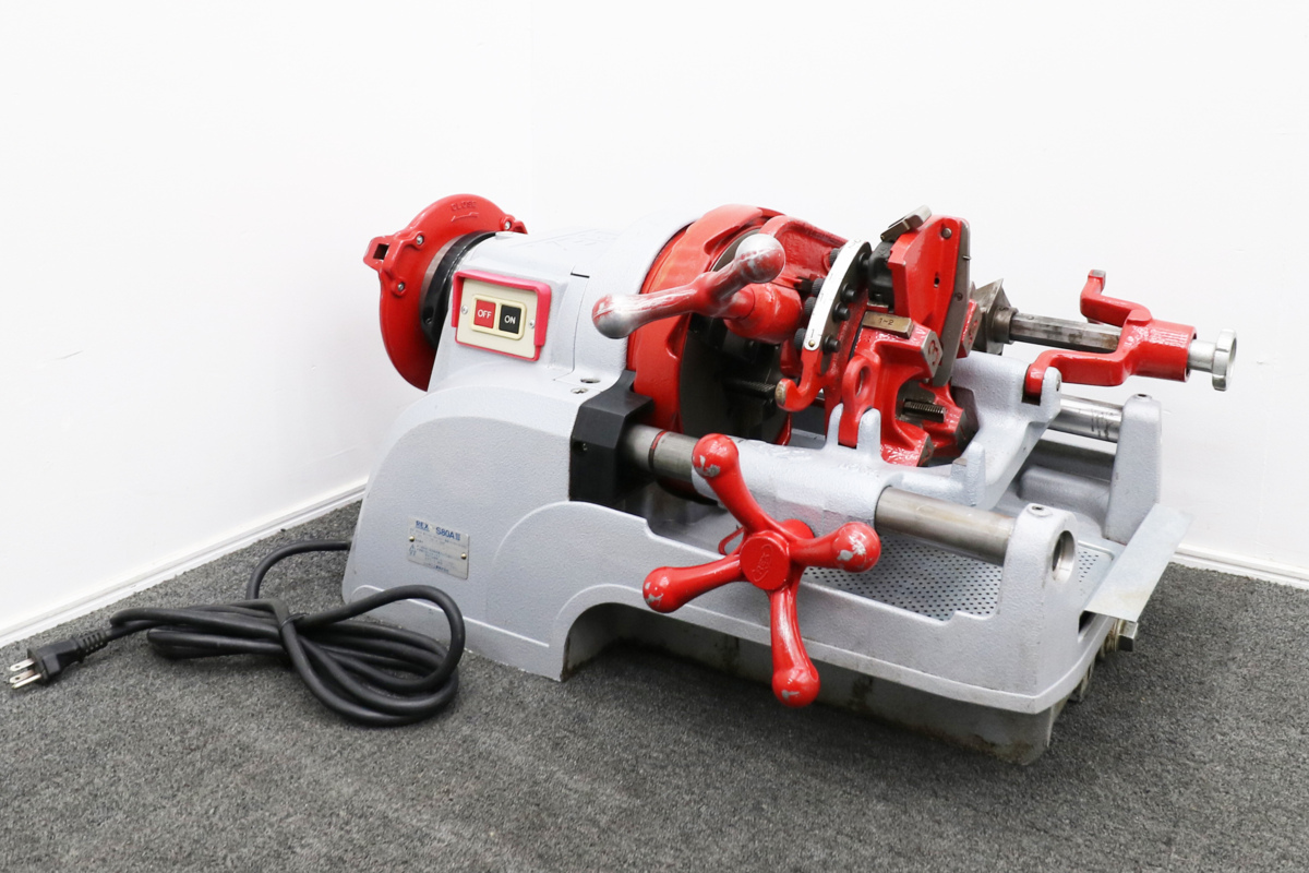 ■動作/状態良好■REX レッキス S80AⅢ/S80A3■自動切上ダイヘッド付パイプマシン/ねじ切り機■100V/600W 参考価格57万 直接引取り可能■