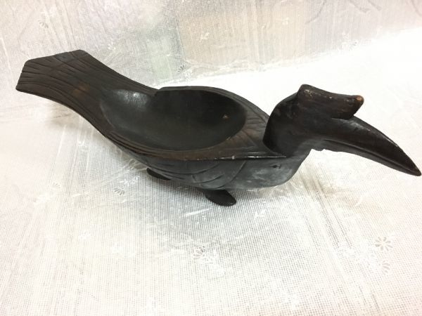  インドネシア/ロンボク島/木製/木彫り/一つの木 出来た民芸品/アジアン雑貨/フルーツ入れ/小物入れ/物入れ/オブジェ/インテリア雑貨/鳥(雑貨)｜売買されたオークション情報、yahooの商品情報 その他