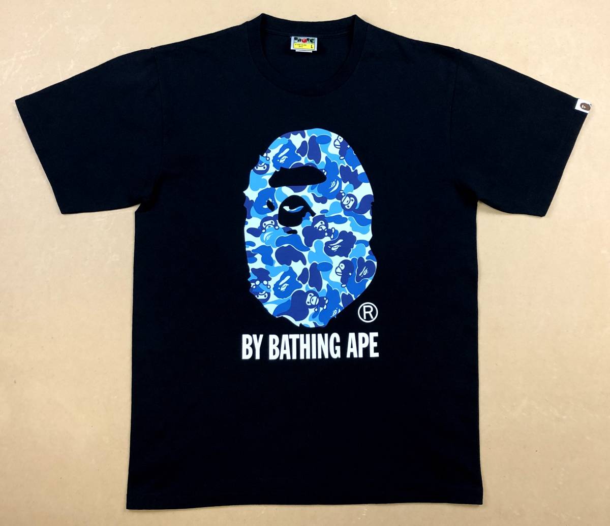 ✨希少✨エイプ水色迷彩　Tシャツ 迷彩 エイプ水色tシャツ A BATHING Ape APE ブルー・ネイビー 青色系