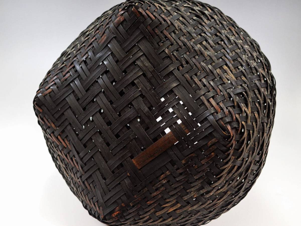 正規品，お買い得】 島村白峰斎 作 桂籠 花籠 籠花入 金沢竹細工
