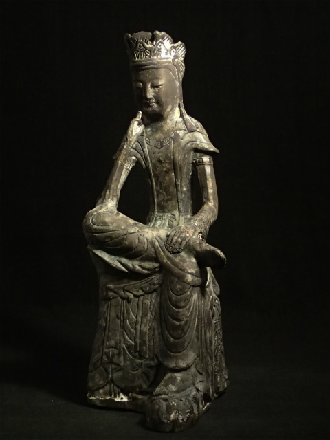 人気定番，HOT 三国 新羅 高麗仏 古銅造 弥勒菩薩半跏思惟像 仏像 仏教美術(仏像)｜売買されたオークション情報、yahooの商品情報をアーカイブ公開 - オークファン 仏像