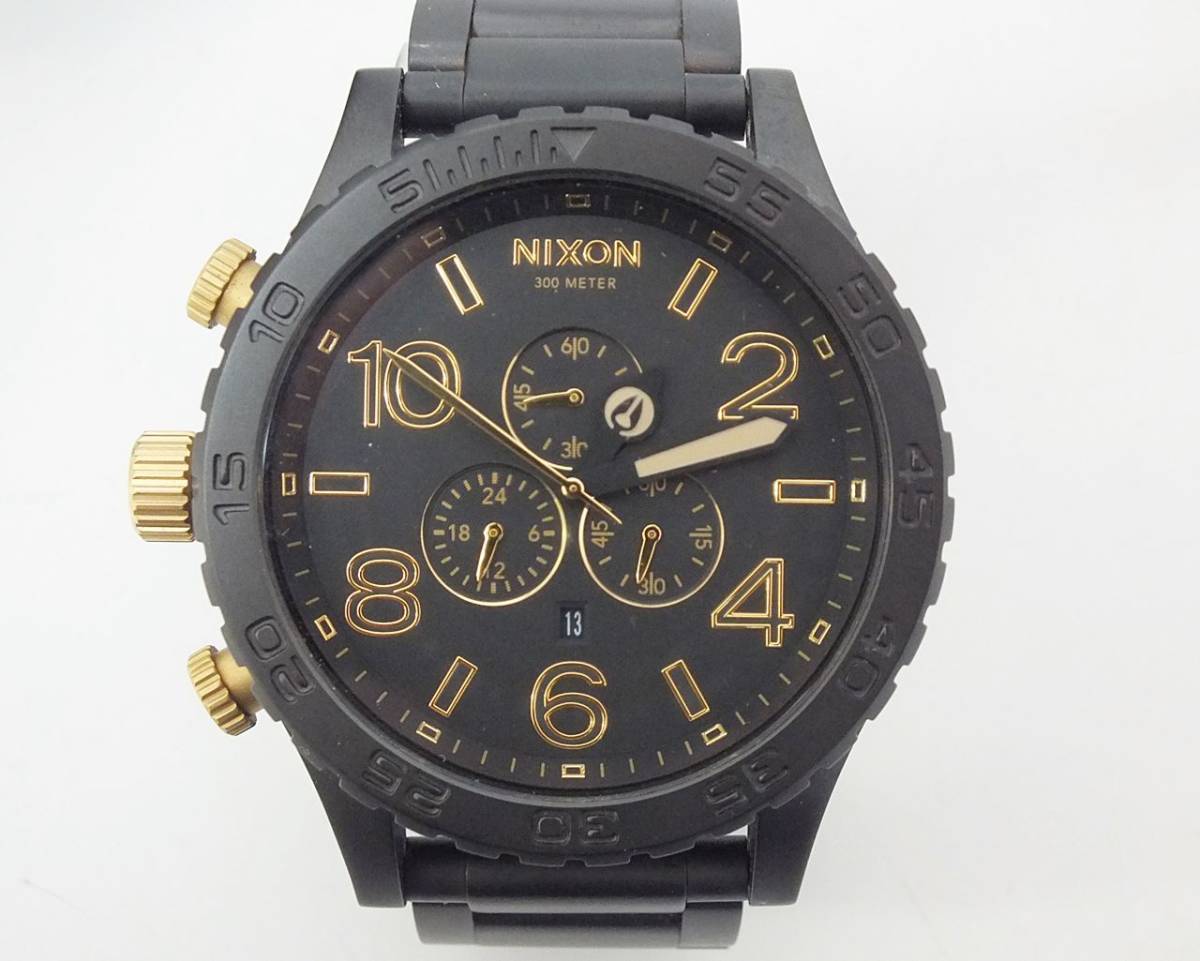 ☆NIXON ニクソン 51-30 クロノグラフ 腕時計 A083-1041-00 ブラック 