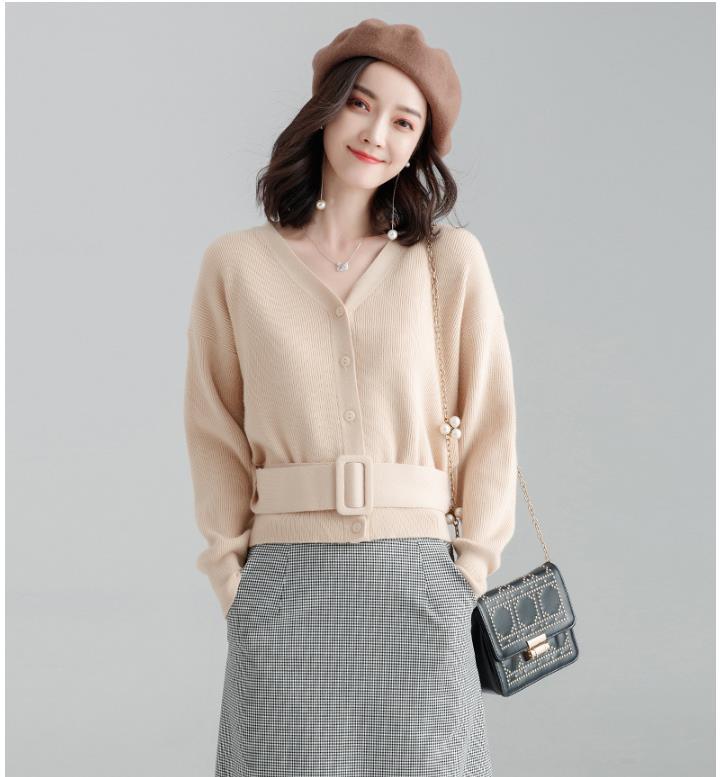 秋冬新品☆女性Ｖネック　ウールニットセーター　極美品長袖 ニットセーター乙女心 セーター C08