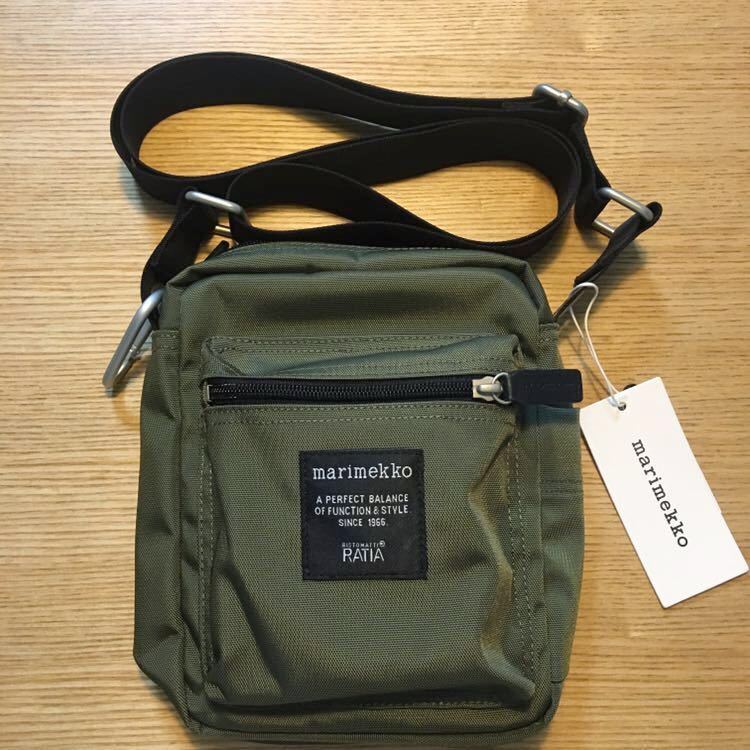 【新品】 ☆国内正規品☆ marimekko マリメッコCASH&CARRY キャッシュ&キャリー ストーングレー カーキ ショルダーバッグ 北欧 