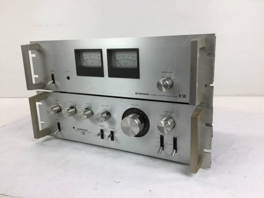 PIONEER C-1500/M-1500 プリアンプ+パワーアンプ◇現状品 PIONEER