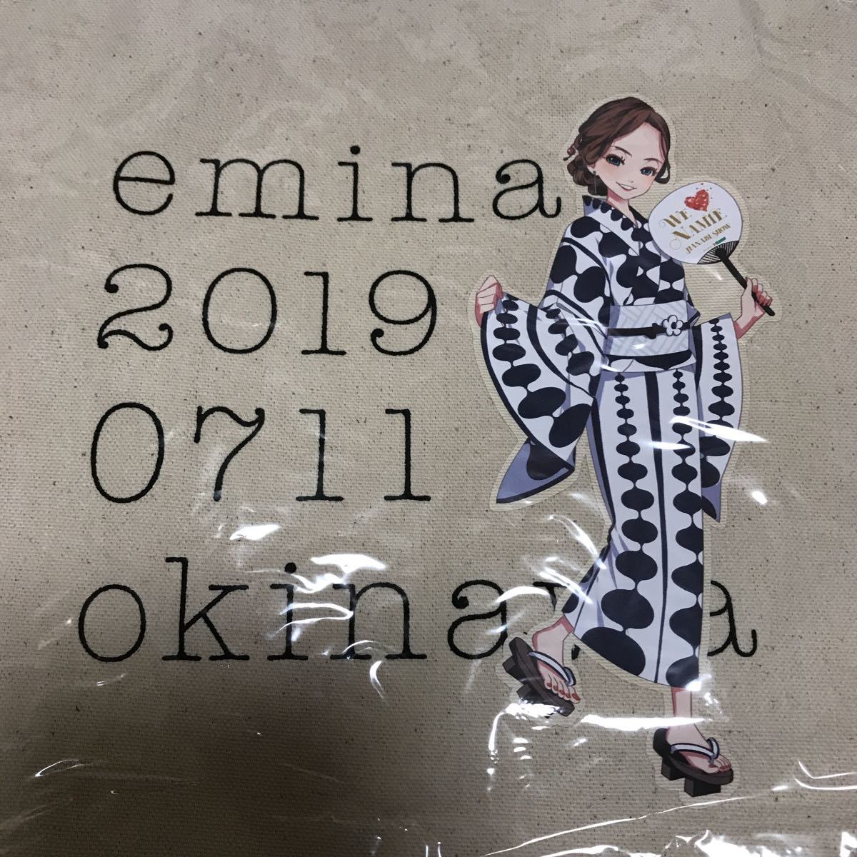 安室奈美恵 エミーナ 沖縄限定 エコバッグ 引退日の浴衣 衣装 トート
