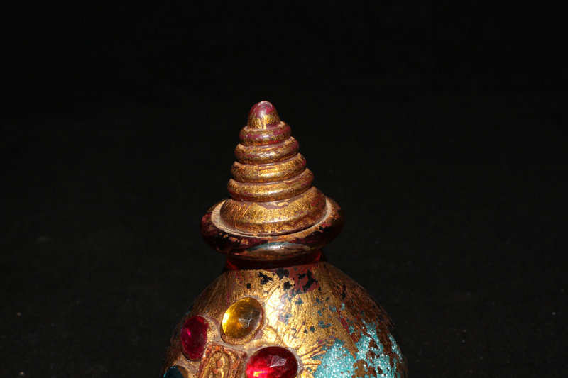 民間収集 水晶手彫 寶石嵌 舍利塔 仏塔 置物 賞物 稀少 風水 館