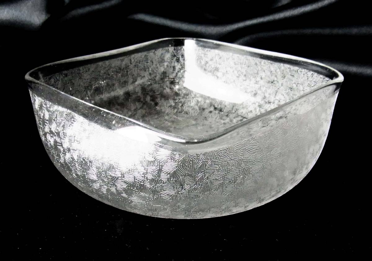 稀少 OLD BACCARAT オールドバカラ 細密エッチング装飾 鉢 ボウル