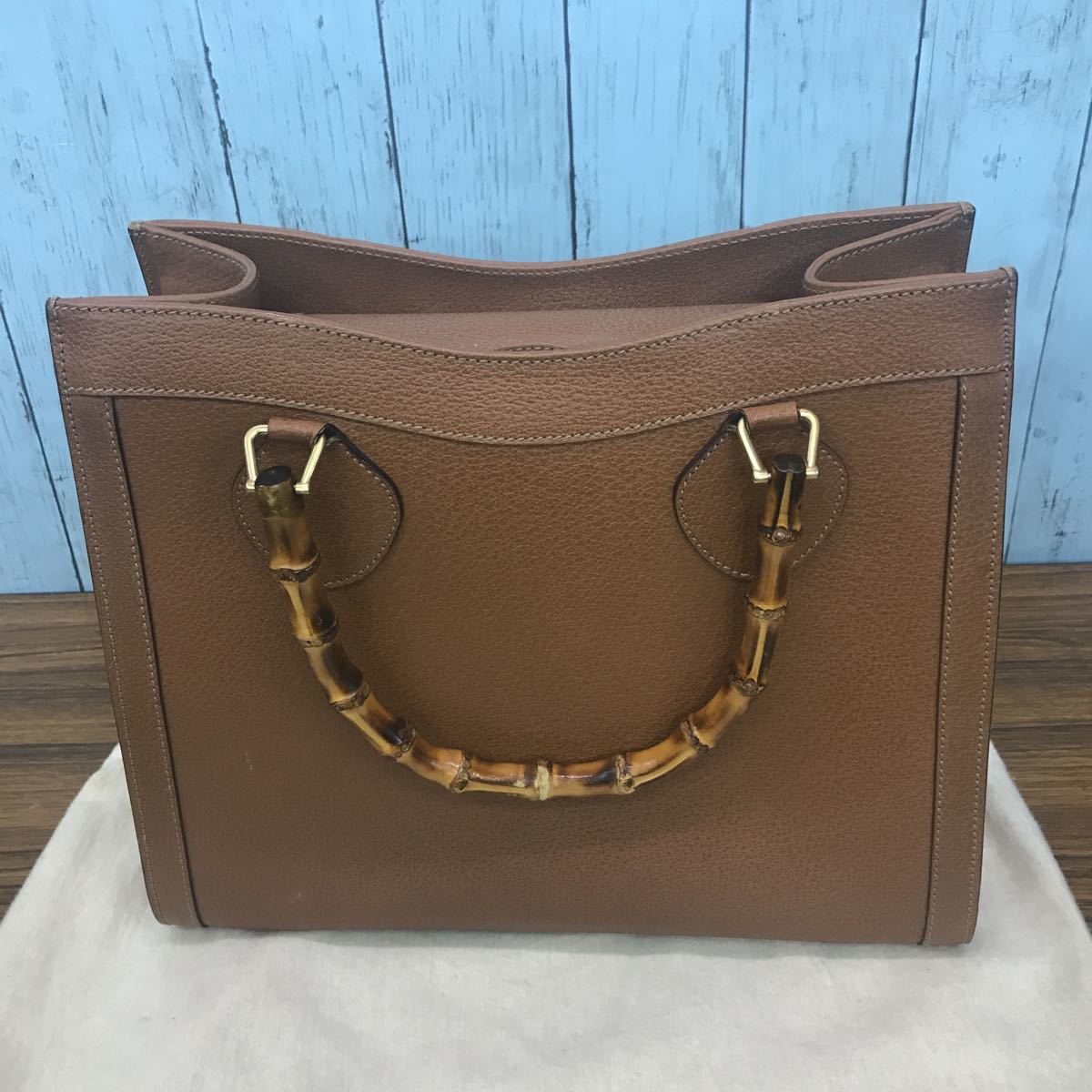 GUCCI オールドグッチ 00211860260 バンブー ハンドバッグ スエード