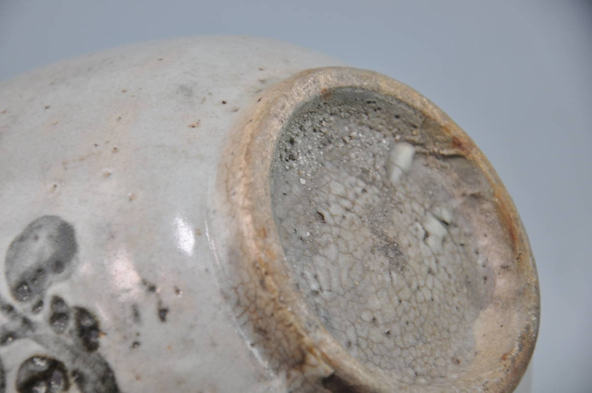 韓国美術 李朝時代 青白磁 JUN041 李朝紙縒壺 朝鮮美術 古民芸