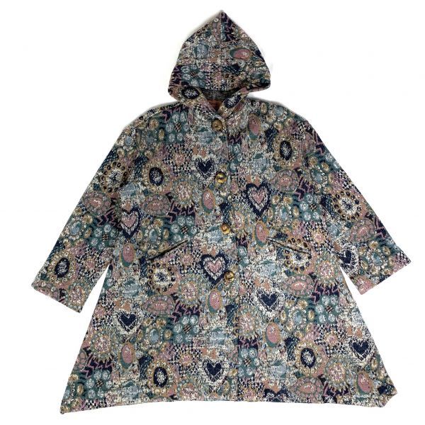 Missoni 総柄 オーバーサイズ ニットコート パーカー アウター コート ジャケット ミッソーニ イタリア製 90s レディース