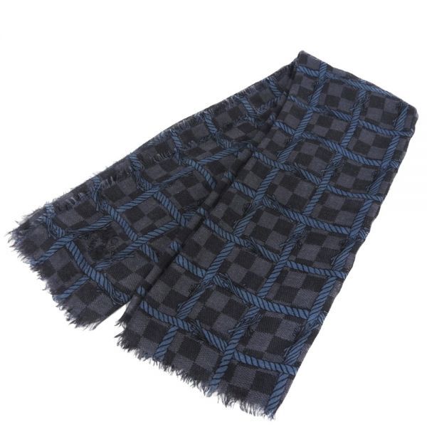 【希少】LOUIS VUITTON × クリストファーネメス 大判ショール ルイ・ヴィトン ショール メッシュ ダミエ グラフィット
