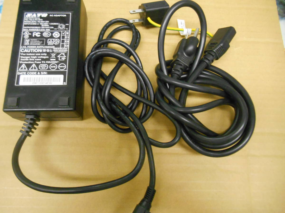 2at Ac25v SATO ACアダプタ TG-5001-25V 25V=2.0A(150W未満)|売買されたオークション情報、yahooの商品情報をアーカイブ ...