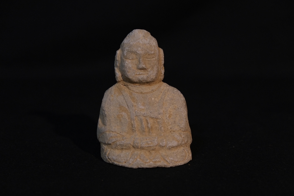 ◇仏教美術 李朝期 石造 如来座像 かわいい李朝仏 検索 日本民芸館 石仏