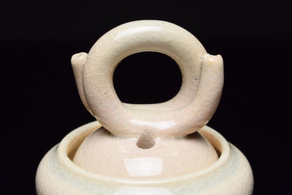 柴岡 信義 造 備前焼 大振 横手 急須 共箱 】 煎茶道具 茶器 茶具 茶瓶