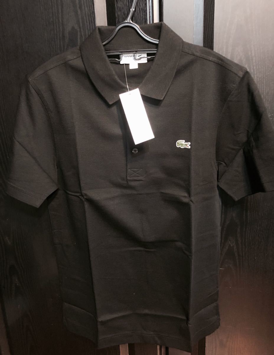 新品未使用タグ付きラコステLACOSTEポロシャツ3ブラックsport1212半袖 