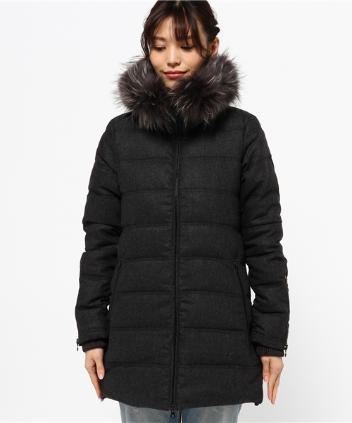 DUVETICA 15AW BRODWEN ファー ウール ダウンコート 黒42 duvetica 