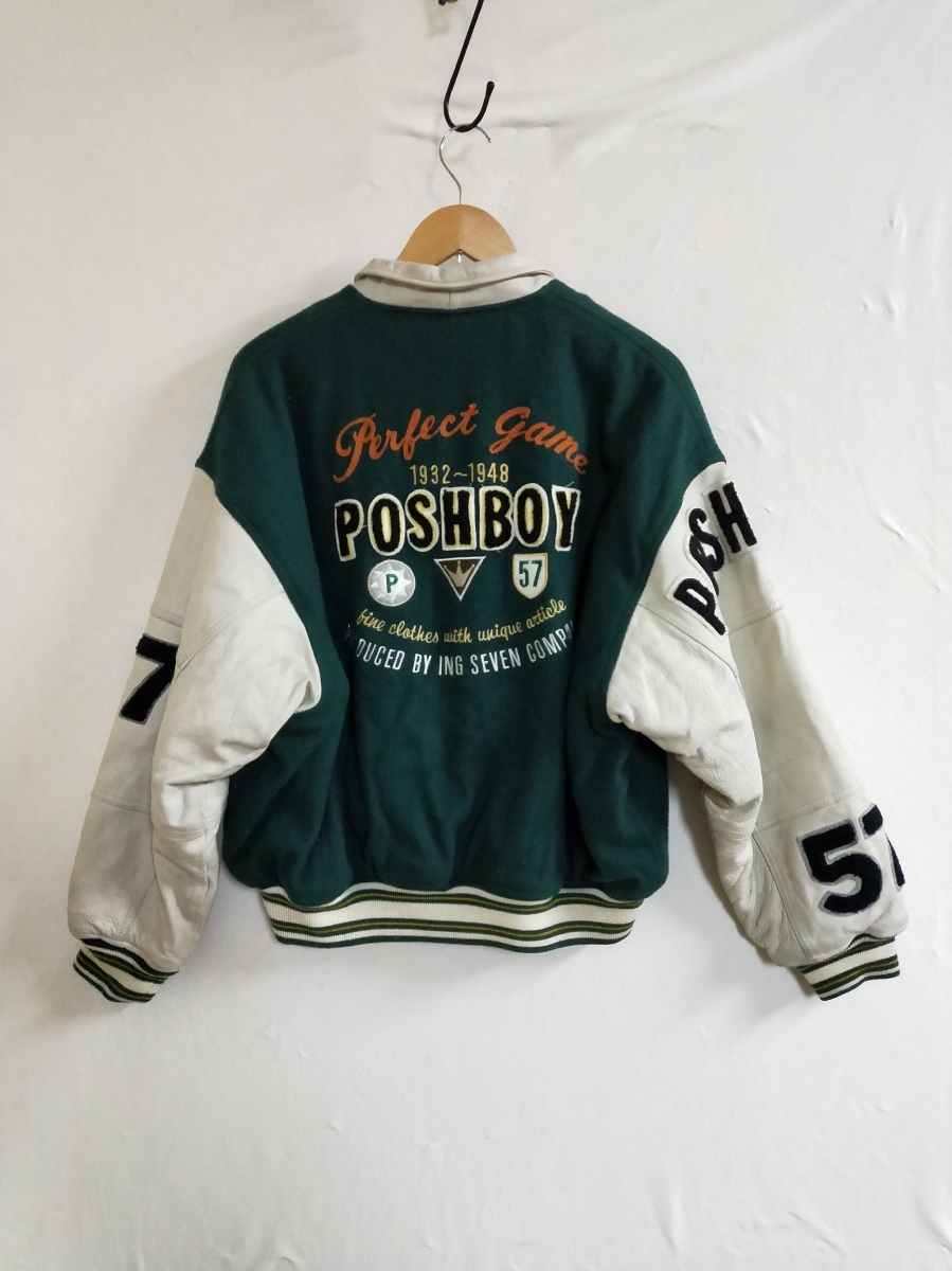 一点物80's POSH BOY ポッシュボーイ 袖レザースタジャン