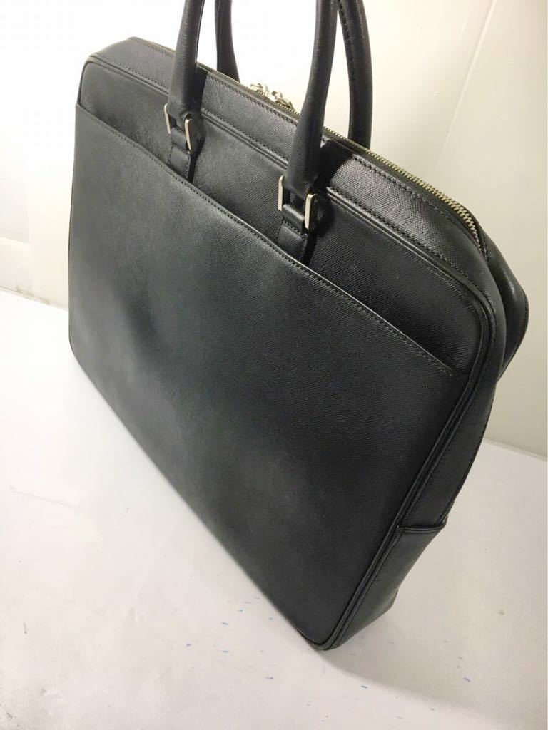１円★ バーバリーBurberry ビジネスバッグ メンズバッグ 書類カバン 中古 黒 ブリーフケース 
