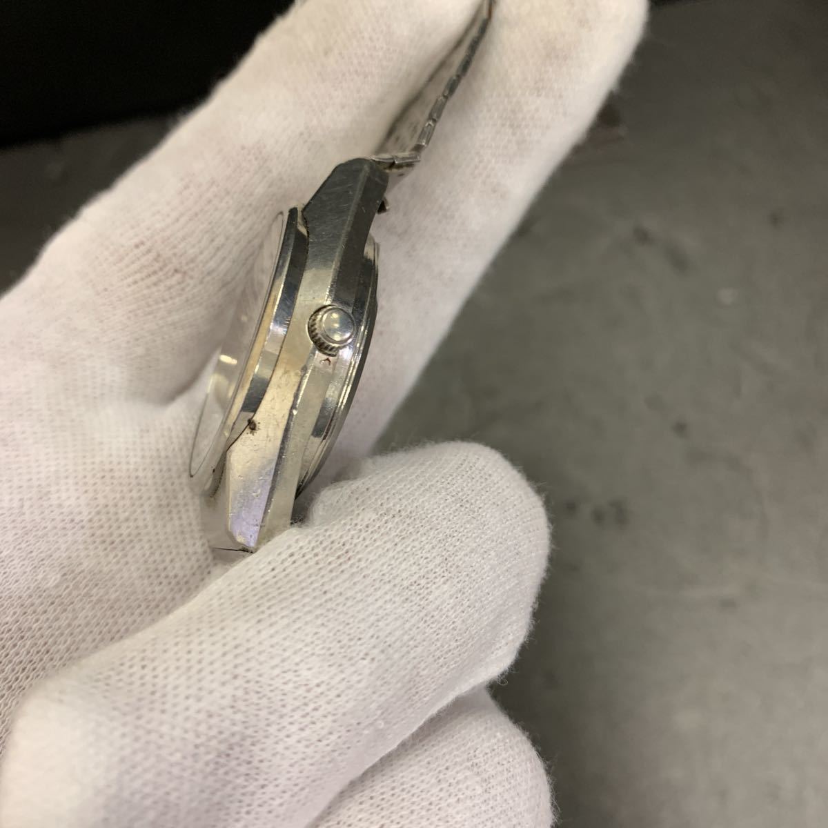 現状品/電池切れ/SEIKO セイコー キングクオーツ 0853-8025 ホワイト
