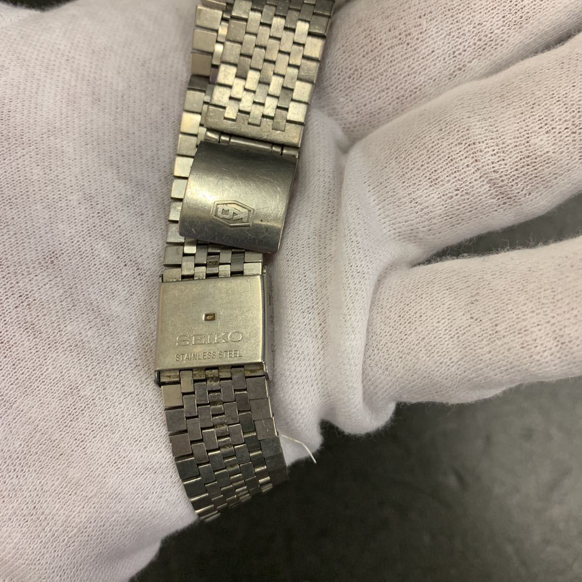 現状品/電池切れ/SEIKO セイコー キングクオーツ 0853-8025 ホワイト