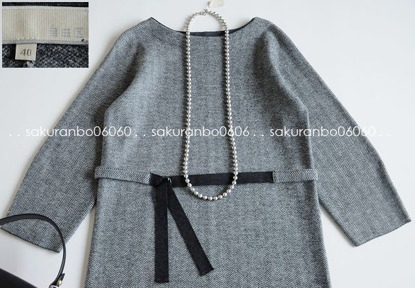 自由区 秋冬 ヘリンボーンジャガード ニットワンピース 大きいサイズ40 ワンピース 売買されたオークション情報 Yahooの商品情報をアーカイブ公開 オークファン Aucfan Com