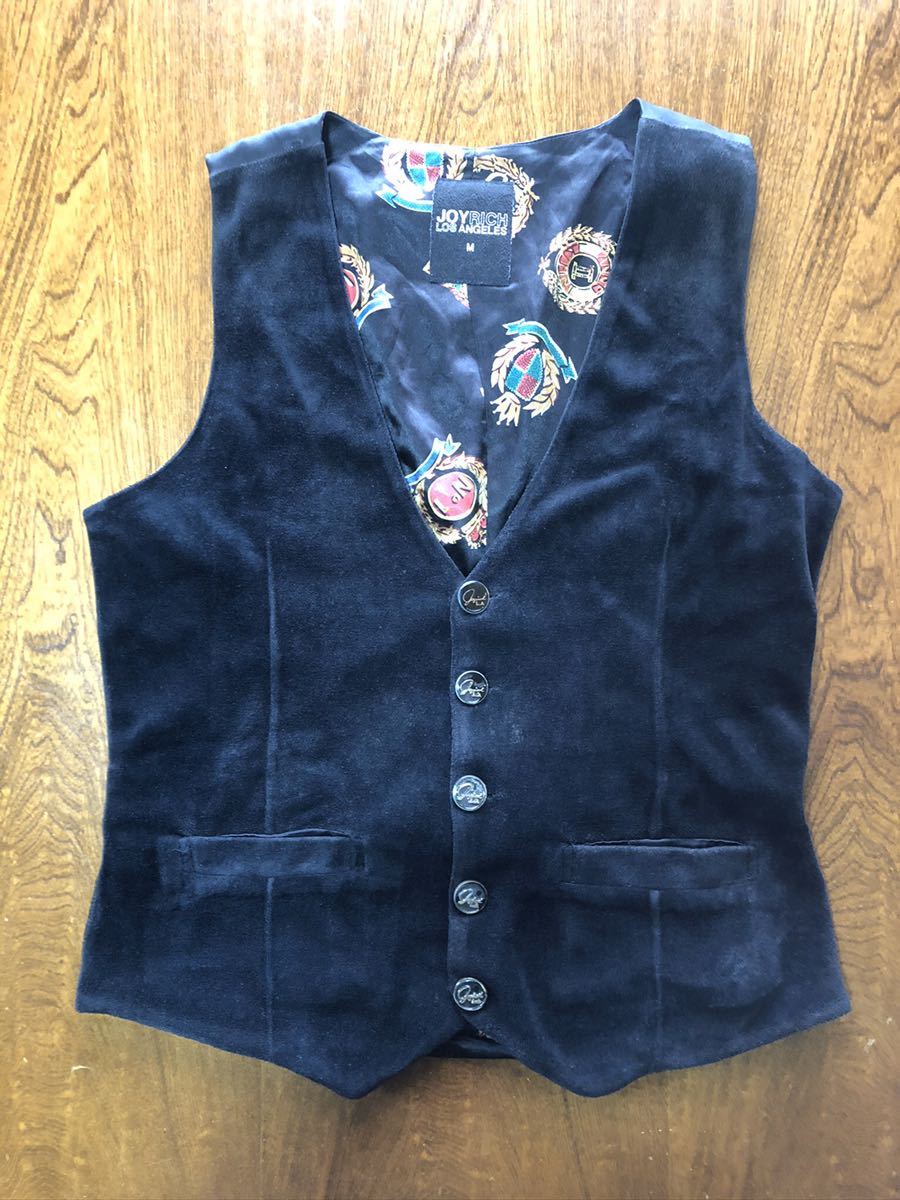 良品 Joyrich ジョイリッチ 総柄 ベスト メンズ Mサイズ ブラック フォーマルベスト Us古着 ストリートブランド 男性用 売買されたオークション情報 Yahooの商品情報をアーカイブ公開 オークファン Aucfan Com